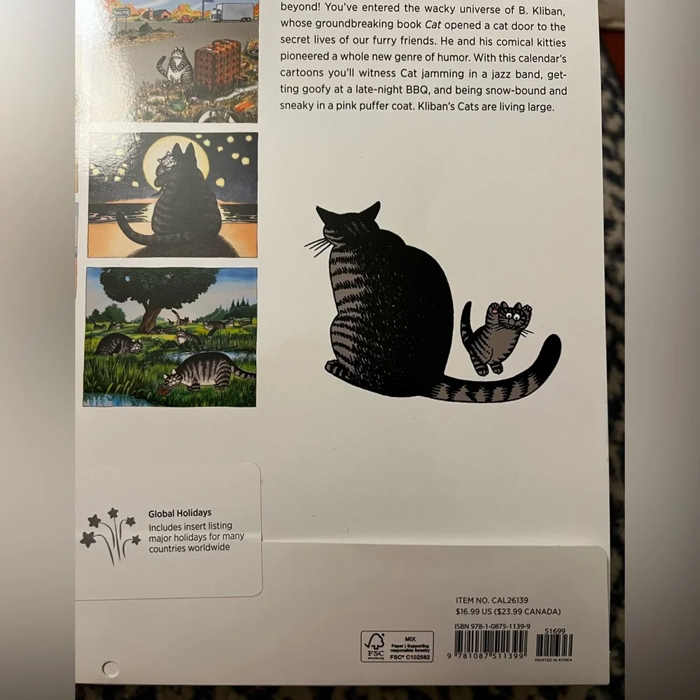 Cat Calendar 2026 by B. Kliban
